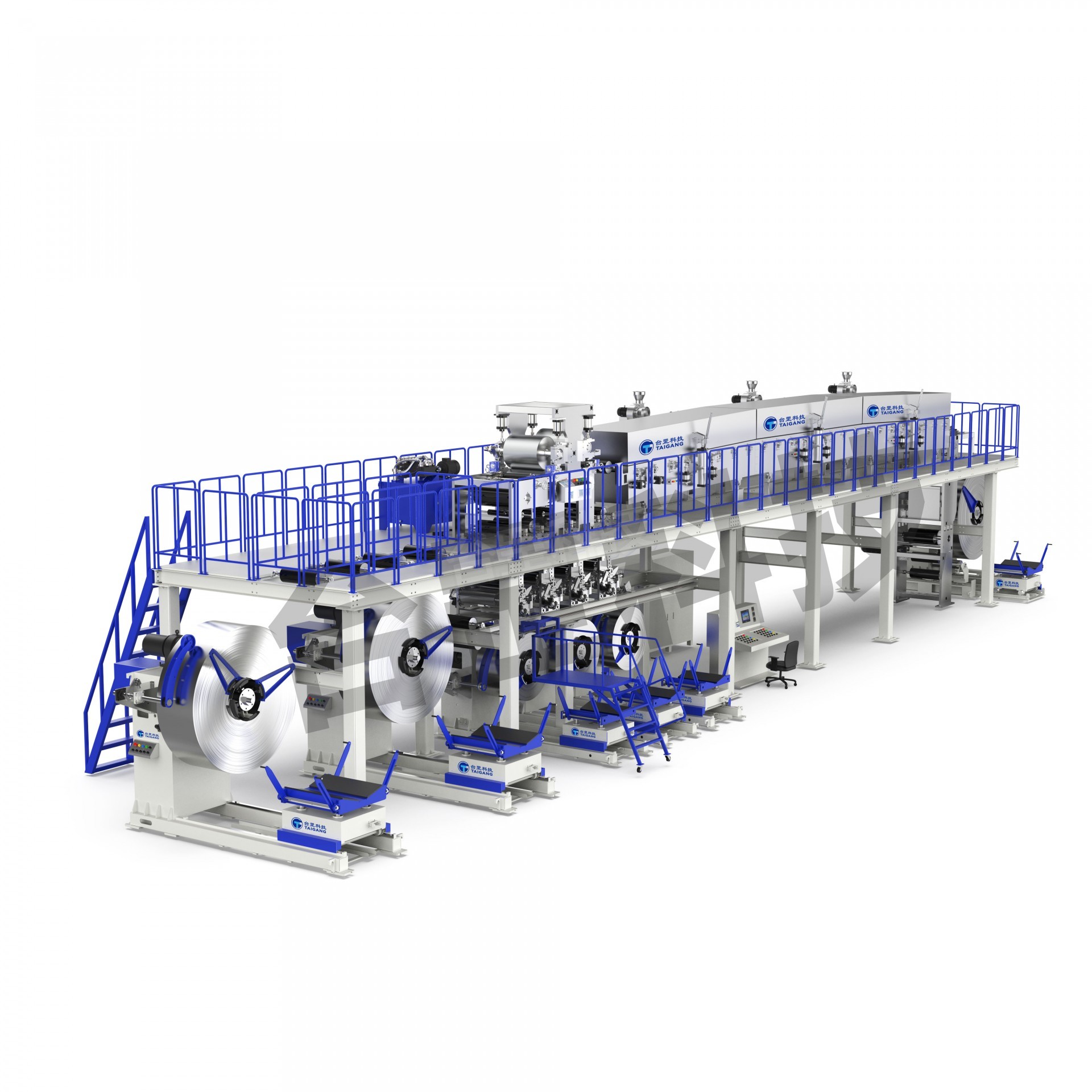 非晶鐵芯矽鋼帶材塗布機光柱膜鍍鋁膜金屬箔（bó）材濕法塗布複合機